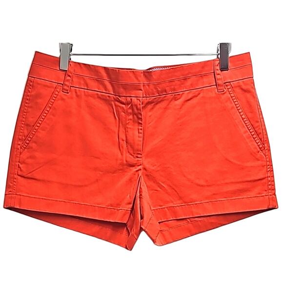 J. Crew Womens Chino Shorts 4 Pockets Beltloops Zip & Hook Closure Size 8 (NWOT) - Picture 1 of 8